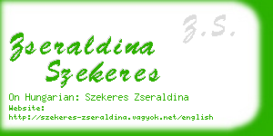 zseraldina szekeres business card